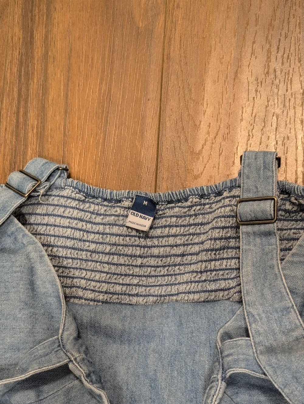 Old Navy Light Blue Jean Wide-Leg High Waisted Jumpsuit With Pockets